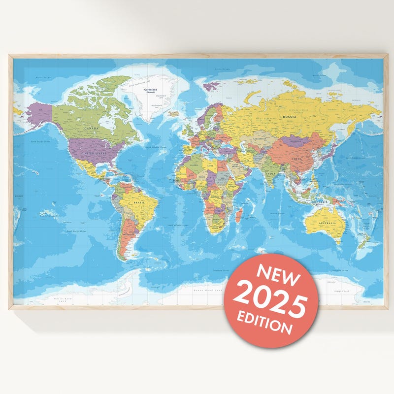 World Map at 2025 Etsy UK