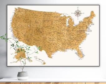 州名入りの米国地図、印刷可能な米国地図（州名表示） - Etsy 日本