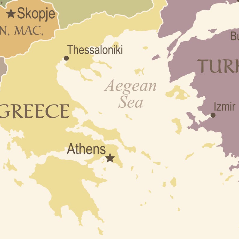 Europe Map Digital Download - Printable European Map Poster - Countries ...