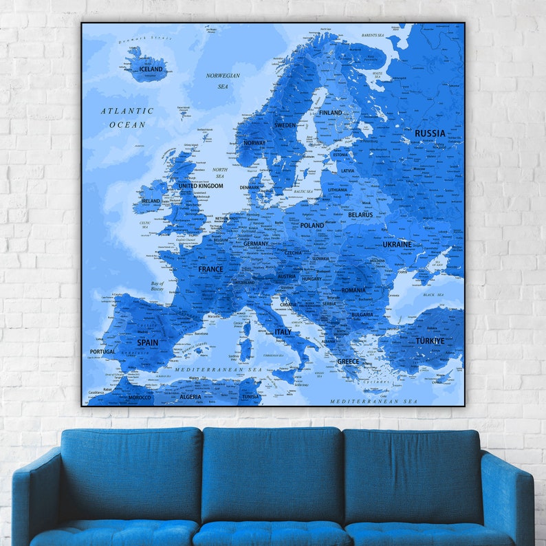  Europa Landkarte zum Ausdrucken Detailierte Landkarte von Europa Illustration 