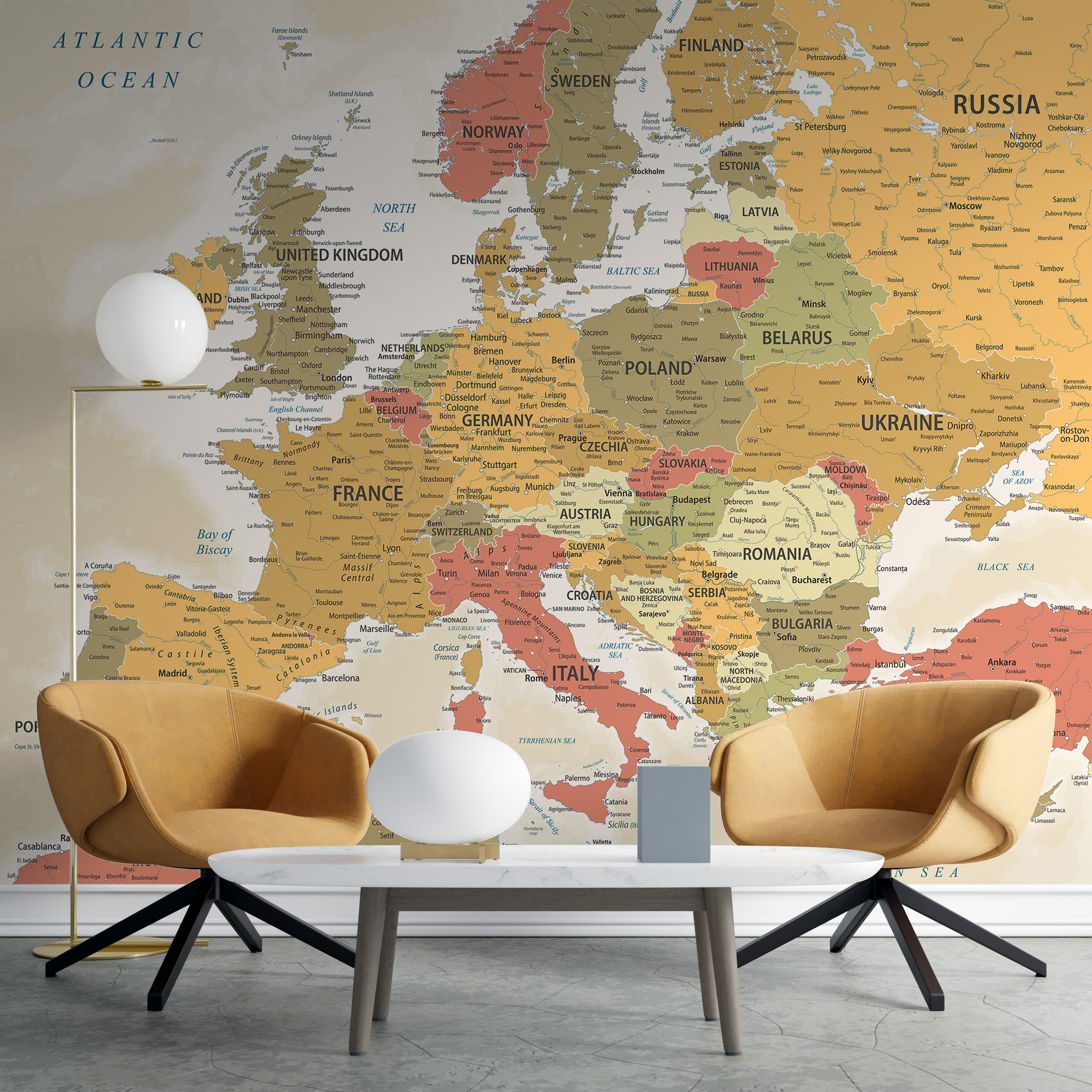 Digital Political Map of Europe - Printable Europe Map Poster Download ...