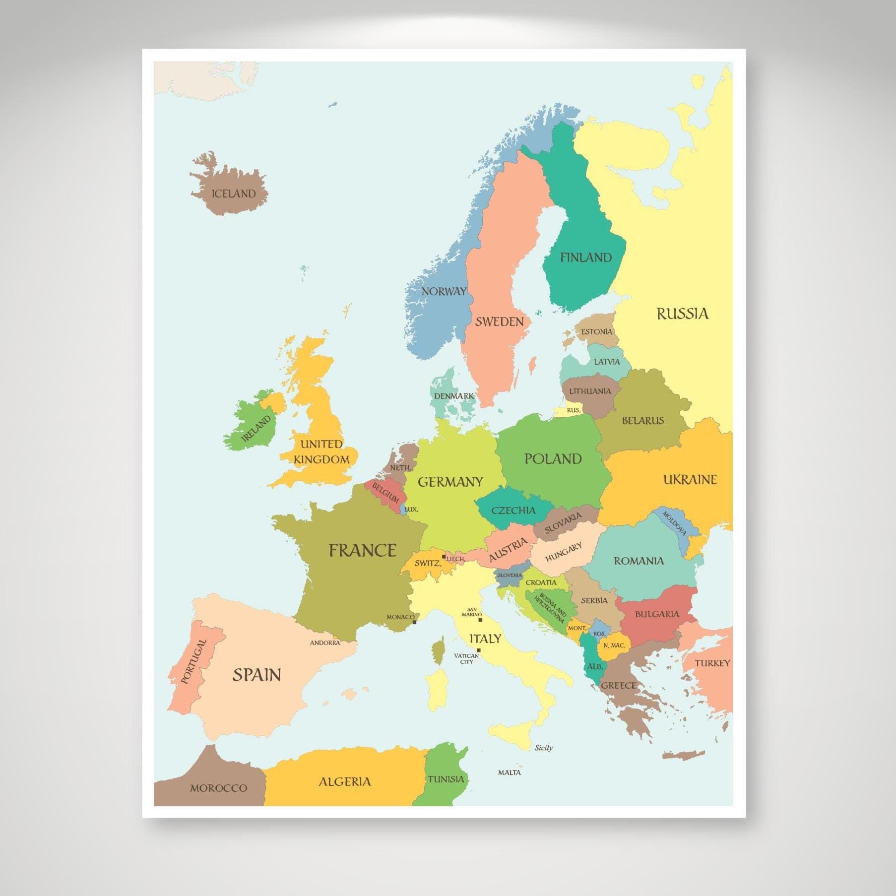 1980年ヨーロッパの地図、観光案内ガイド 80s map of europe - Etsy 日本