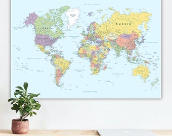 ヴィンテージ世界地図ポスター：1942年標準版（デジタルダウンロード