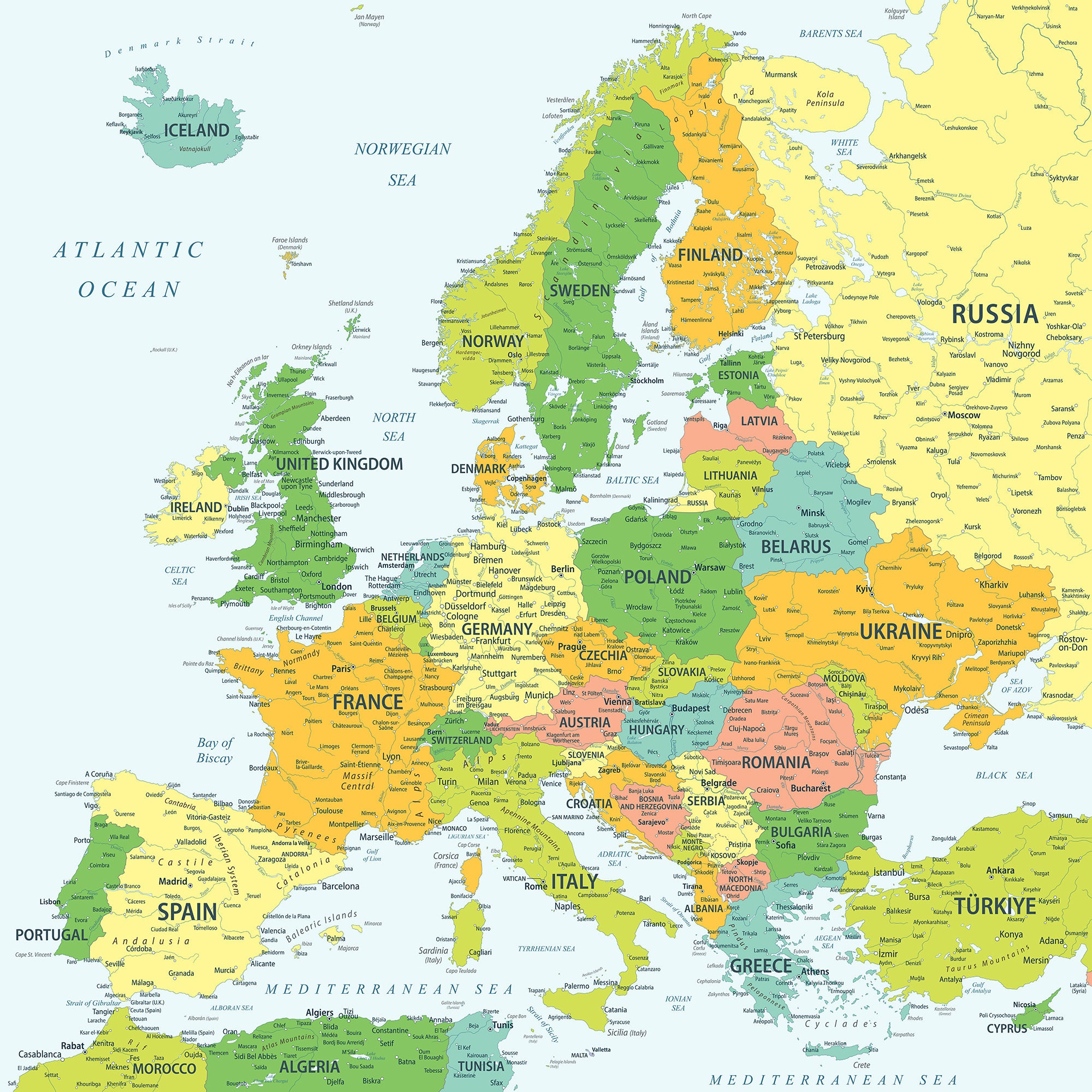 Europe Printable Map Detailed - Il Fullxfull.5954775110 Tpum 