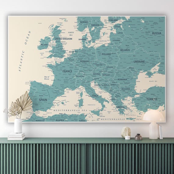 Large Detailed Political Map Of Europe With All Capitals Europe