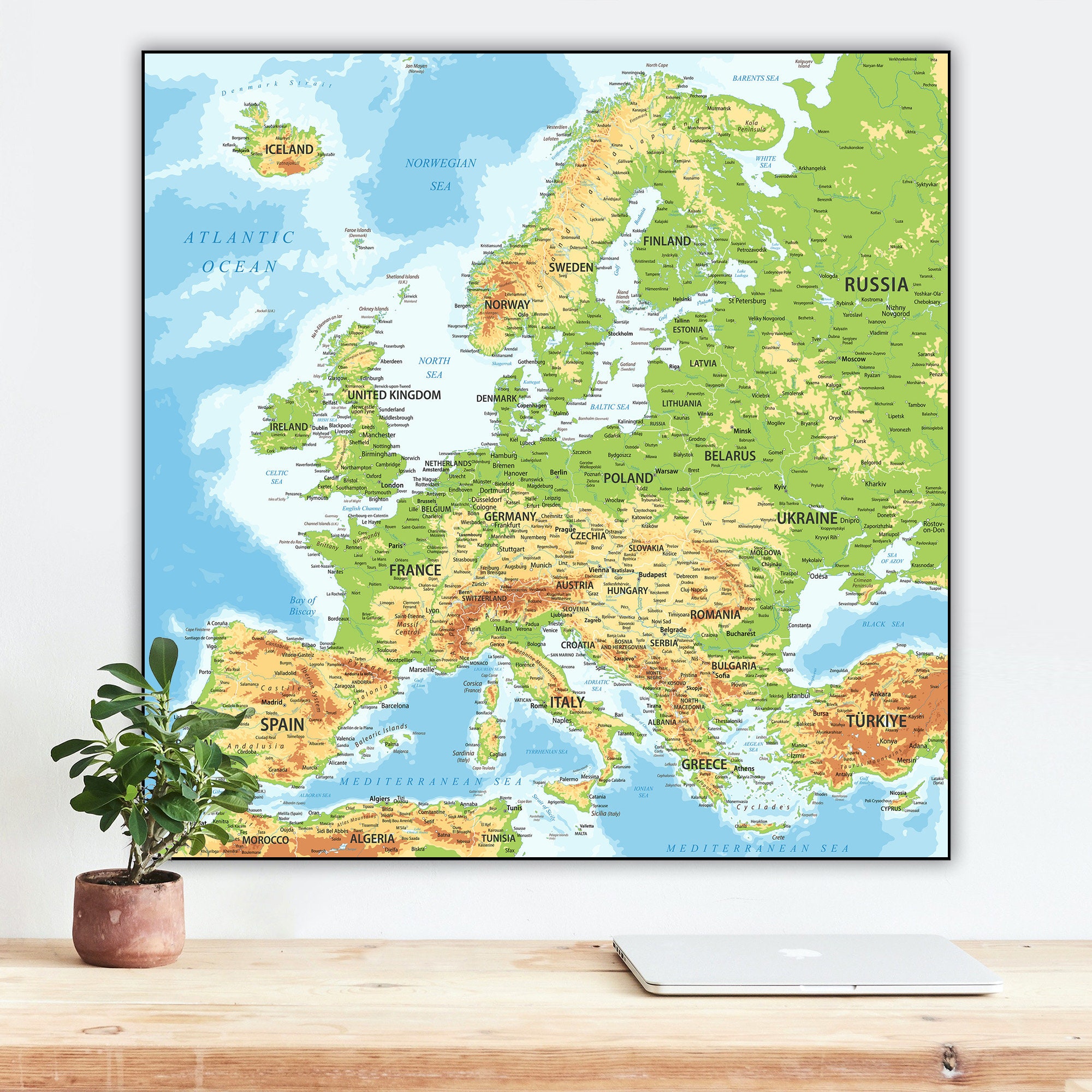 Europe Printable Map Detailed - Il Fullxfull.6002822443 Ss3q 