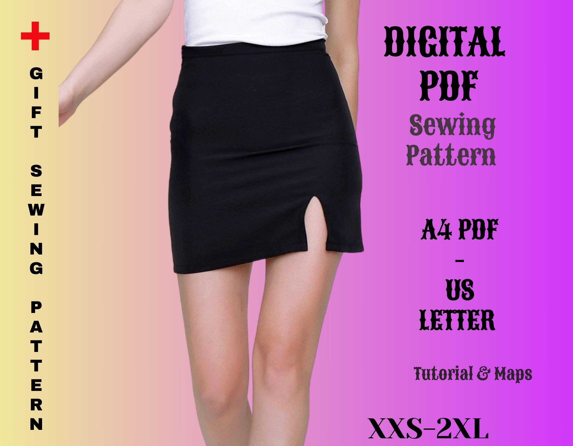 Women Skirt Sewing Pattern, Short Skirt Sewing Pattern for Womens , A4 PDF US letter Pdf ALL Sizes
