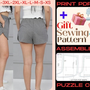 Women's Shorts Sewing Pattern with Pockets, XS-4XL (A4, US Letter PDF) image 4