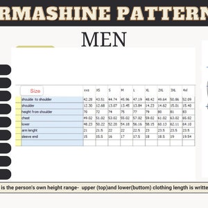 K&ouml;nnte beinhalten: Eine Tabelle mit Ma&szlig;en f&uuml;r verschiedene Kleidungsgr&ouml;&szlig;en von XXS bis 4XL. Die Tabelle enth&auml;lt Ma&szlig;e f&uuml;r Schulter zu Schulter, Schulter, H&ouml;he von der Schulter, Brust, Unterteil, Arml&auml;nge und &Auml;rmel. Alle Ma&szlig;e sind in Zentimetern.