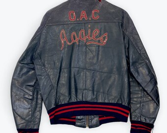 L - Vintage 50s OAC Aggies Varsity Jacket