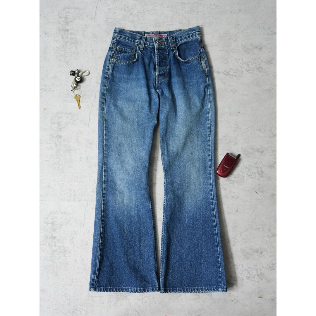 Vintage Washed Flared Jeans