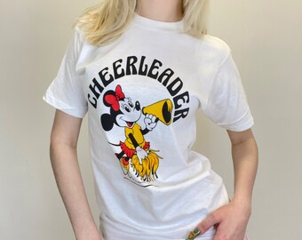 S - Vintage Minnie Mouse Cheerleader Graphic T