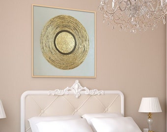 Sopra il letto Decor extra large grigio strutturato astratto dipinto su tela strutturato argento parete arte decorazione da parete di lusso per soggiorno