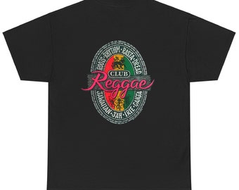 Jawaiian Strength Reggae Club Roots Rasta Dread Jawaiian Jah Irie Ganja Shirt Vintage Design 90s New Print T-shirt Unisex Heavy Cotton Tee