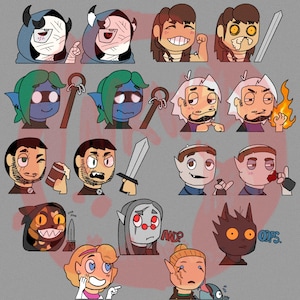 Custom Discord DnD Character Emoji/Sticker (DM me for adventuring party rates!)