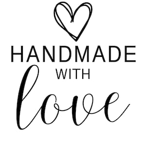 Handmade with Love Product Tag Cards - Perfect Finishing Touch for Your Crafts