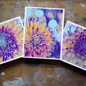 Floral Post Card Set Photo Art Post Card Handmade 4x5.5 Frameable Photography Art By Veronica Any Occasion Post Card