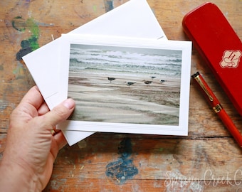 Photo Greeting Card Handmade 5x7 Frameable Shorebirds Coastal Photography By Veronica Blank Note Card For Any Occasion