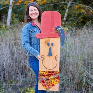 Scarecrow Autumn Porch Décor Pumpkin Jack A Primitive Scarecrow Hand-painted Beautifully On Rustic Barnwood Planks