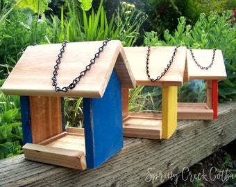 Songbird Feeder Beautifully Handcrafted For Wild Birds From Pacific Northwest Cedar