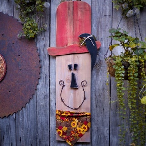 Scarecrow Garden Décor Pumpkin Jack A Primitive Scarecrow Hand-painted Beautifully On Rustic Barnwood Planks