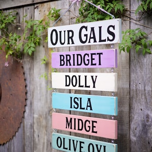Personalized Chicken Coop Sign Set: Hand-Painted Rustic Wood Hen House