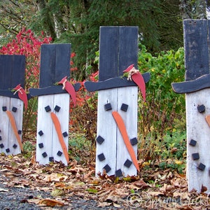 Mr Freeze Primitive Giant Snowman Hand-painted On Rustic Barnwood Planks Ready To Hang