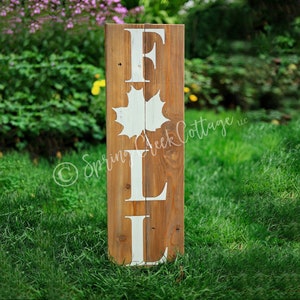 Fall Sign Beautifully Hand-painted On Rustic Barnwood Planks For Your Autumn Porch Décor