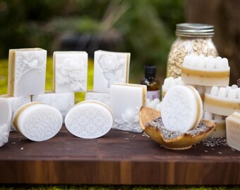 Mydło w kostce z płatkami owsianymi i mlekiem kozim | Delikatny peeling i naturalna pielęgnacja ciała