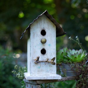 Rustic Bird House Decorative Bird House Porch Décor Beautifully Handcrafted And Hand-Painted From Pacific Northwest Timber