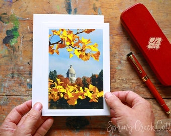 Photo Greeting Card Handmade 5x7 Frameable Olympia Washington State Capitol Photography By Veronica Blank Note Card For Any Occasion