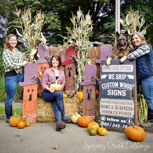 Scarecrow Autumn Porch Décor Pumpkin Jack A Primitive Scarecrow Hand-painted Beautifully On Rustic Barnwood Planks