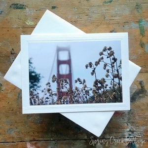 Schöne Foto-Grußkarte von Veronica, handgefertigt, 15 x 20 cm, Golden Gate Bridge in Kalifornien, szenische Fotografie