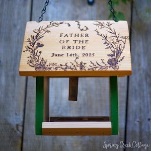 Bird Feeder Wedding Gift Personalized Songbird Feeder Custom Handcrafted For Wild Birds From Pacific Northwest Cedar Anniversary Gift