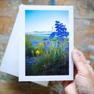Biglietto di auguri fotografico fatto a mano 5x7 con cornice Yellowstone Landscape Photography di Veronica Set di biglietti vuoti per qualsiasi occasione