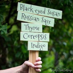 Personalisierte Gartenstecker: Handbemalte Barnwood Veggie- und Obststecker