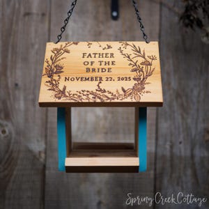 Bird Feeder Wedding Gift Personalized Songbird Feeder Custom Handcrafted For Wild Birds From Pacific Northwest Cedar Anniversary Gift