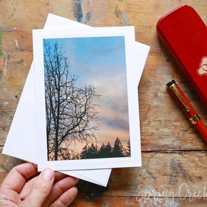 Carte de voeux photo faite main 5 x 7 pouces avec cadre, photographie panoramique par Veronica, carte de correspondance vierge pour toutes les occasions