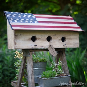Rustic Bird House: Handcrafted Farmhouse Decor, Pacific Northwest Timber