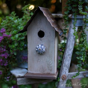 Hand-Painted Rustic Bird House: Pacific Northwest Timber Porch Decor