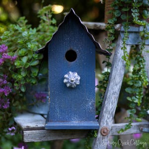 Hand-Painted Rustic Bird House: Pacific Northwest Timber Porch Decor