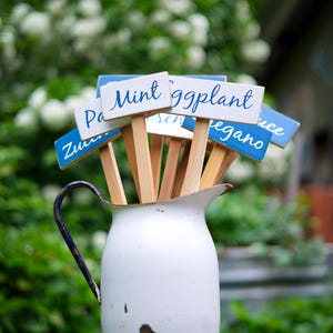 Garden Signs Personalized Garden Markers Hand-painted With Custom Colors And Fonts On Upcycled Barnwood
