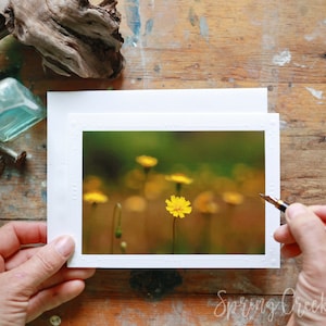 Carte de voeux photo faite à la main de 5 x 7 pouces, photographie florale de fleurs sauvages à encadrer par Veronica, carte de correspondance vierge pour toutes les occasions