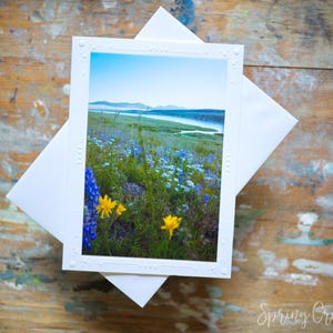 Carte de voeux photo faite main 5 x 7 encadrer, photographie de paysage de Yellowstone par Veronica, carte de correspondance vierge, ensemble de papeterie pour toutes les occasions