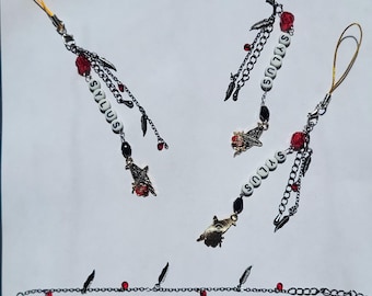 Handgemaakte Sylus telefoonbedel en armbandset: Love in Deep Space