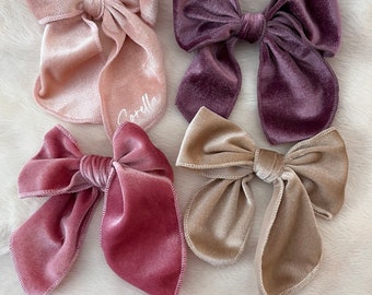 Velvet personalised bows