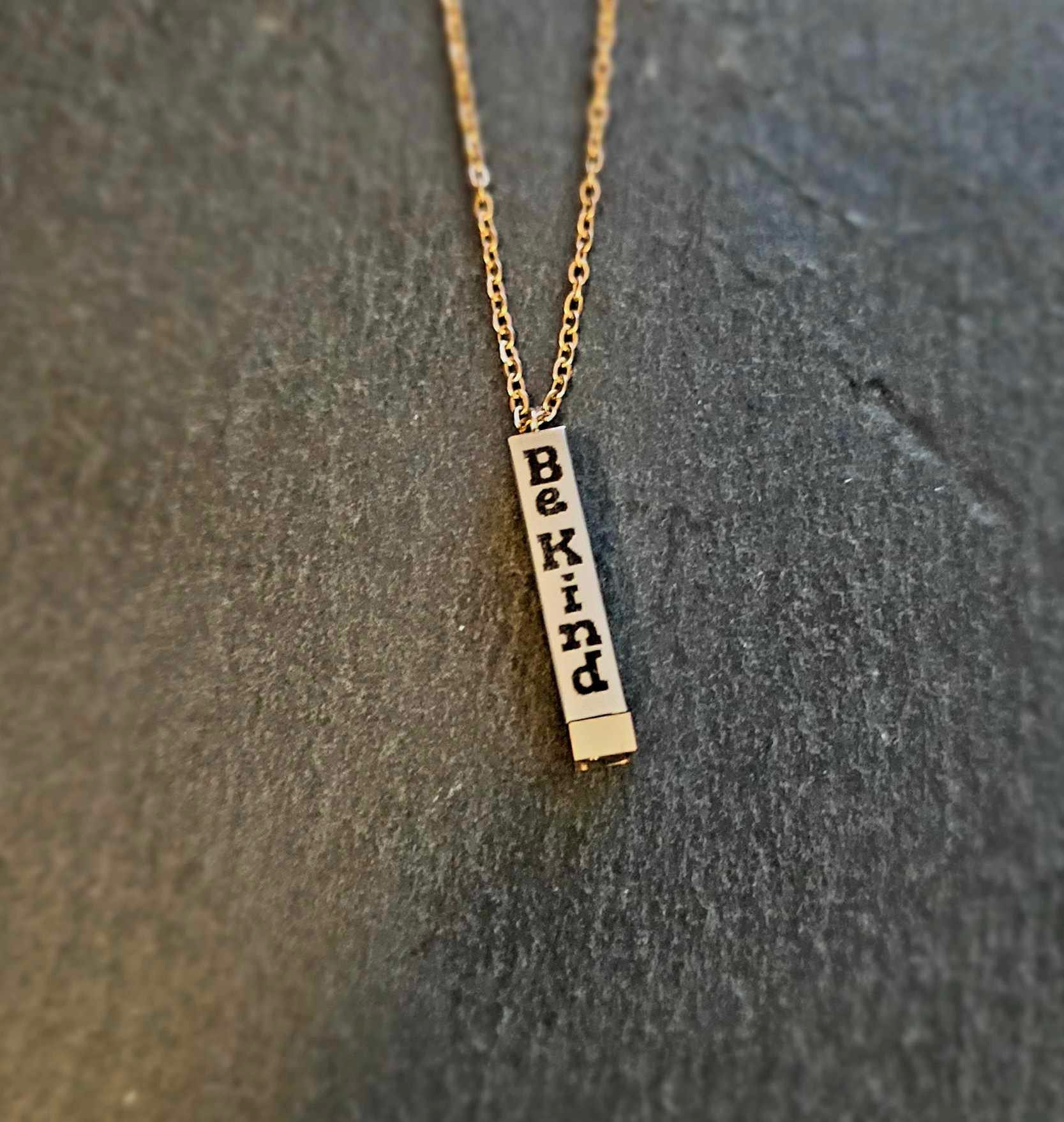 Be kind of a badass, Be kind of a bitch, Mothers day, Anniversary gift, Best friend gift, Secret message necklace, Witty gift