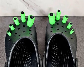 Wicked toe charms, Zombie Toe charms,  Croc toe charms, shoe charms, Croc Charms, Realistic Shoe Charms, Stocking Stuffer, Gag Gift