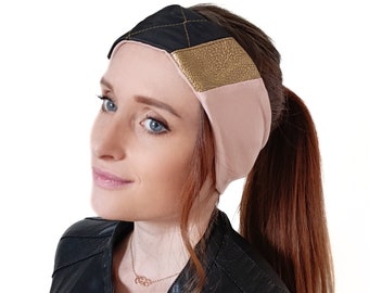 Sport Pink Headband, Elegant sport style, Stretchy Ribbed Cotton Headband Gift Ear warmer