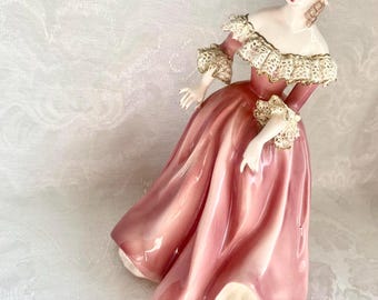 Vintage Florence Ceramics Musette Figurine in Elegant Pink Dress